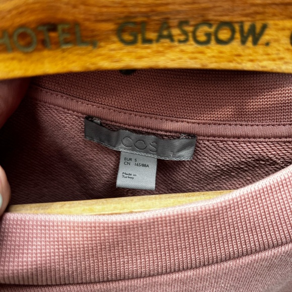 Peach COS Puff Sleeve Cotton Top Size S - Picture 3 of 6